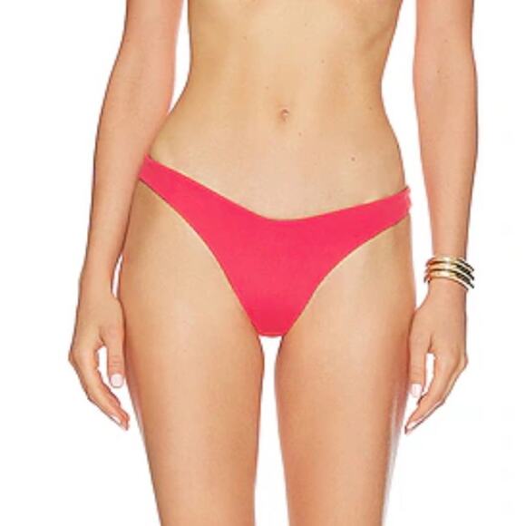 NWT l*space Cabana Bikini Bottom in Hot Cherry sz L Cheeky Summer Beach Vacation - Picture 4 of 10